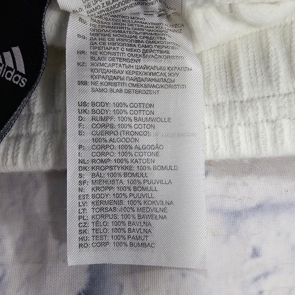 Adidas Joggers Women XS Off-White Ribbed Knit Elastic Waist Sweatpants Sporty - Picture 10 of 14